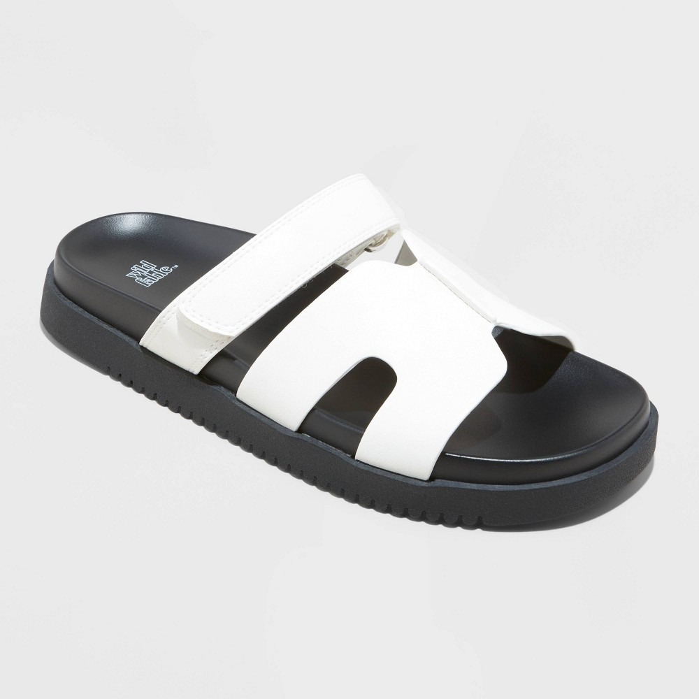 Wild Fable Hayley White Slide Sandals NWT Women's 9